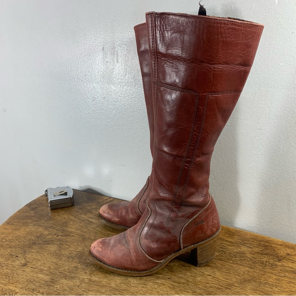 Dexter made in USA 70s distressed leather boots